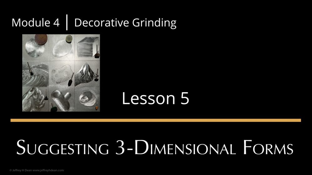 Decorative metal Grinding - Suggesting 3-dimensional forms
