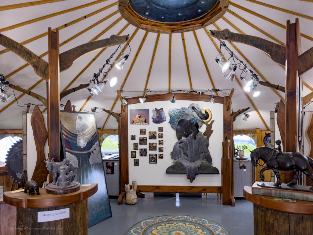 View inside the Dean Gallery in Homer, Alaska.