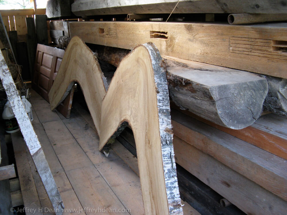 Boards in lumbershed.